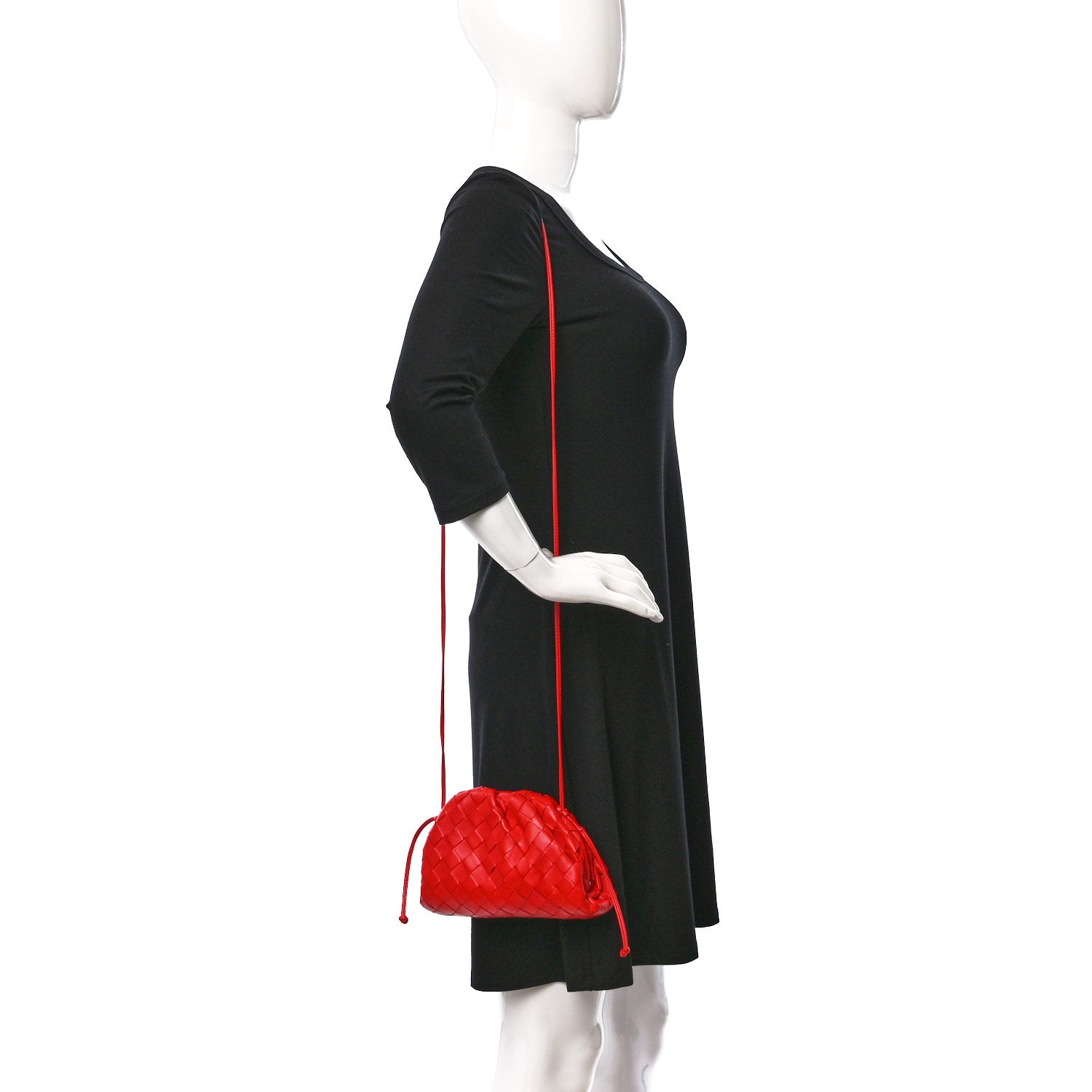Bottega Veneta Nappa Intrecciato The Mini Pouch Bright Red 3 of 11