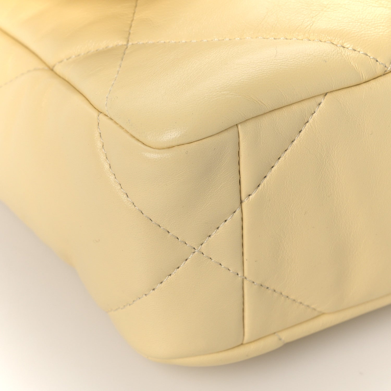 Chanel Lambskin Quilted Medium Chanel 19 Flap Yellow 7 of 8