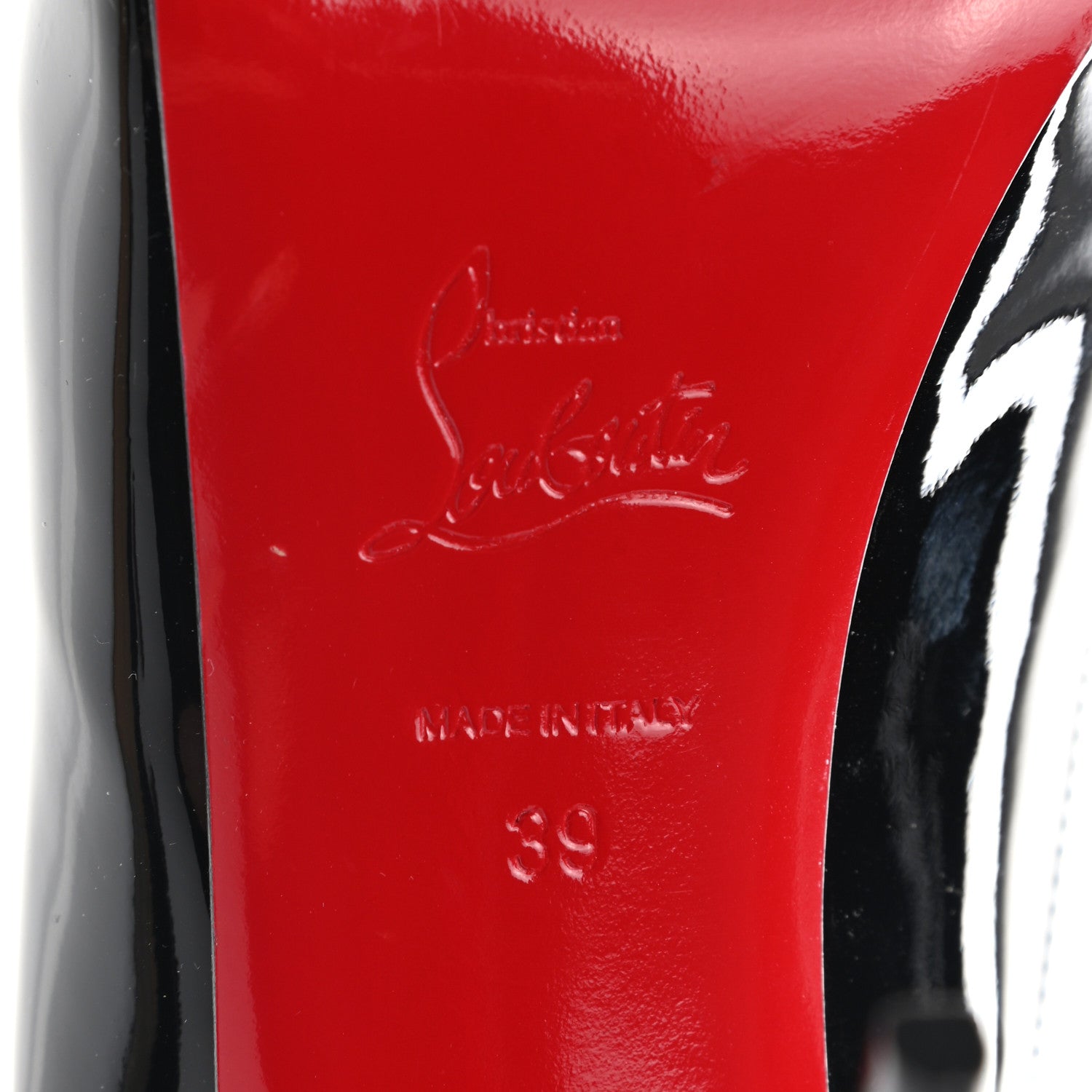 Christian Louboutin Patent New Very Prive 120 Pumps 39 Black Red 6 of 11