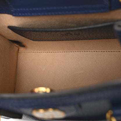 Gucci Textured Dollar Calfskin Web Mini Diana Tote Bag Royal Crop 8 of 11