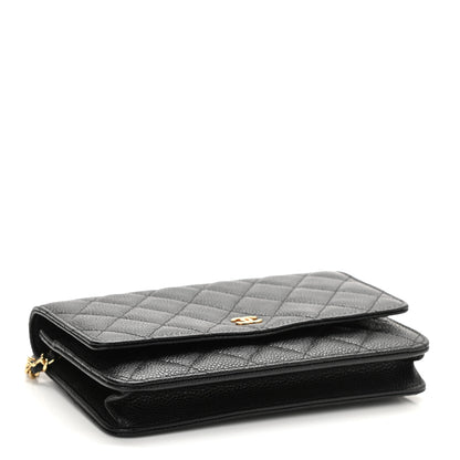 Chanel Caviar Quilted Wallet On Chain WOC Black 4 of 12