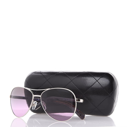 Chanel CC Aviator Sunglasses 4201 Purple 8 of 8