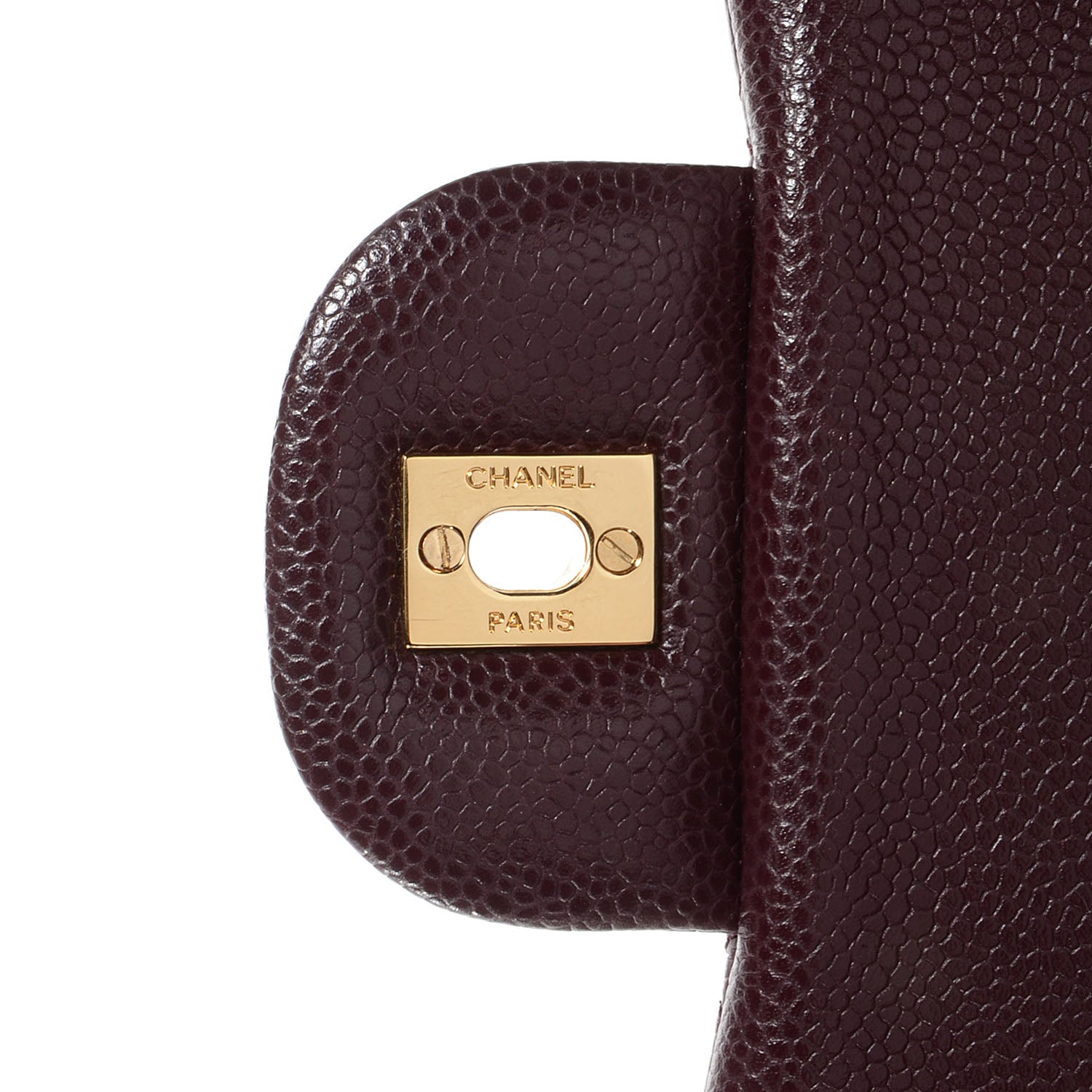 Chanel Caviar Quilted Jumbo Double Flap Burgundy 7 of 10