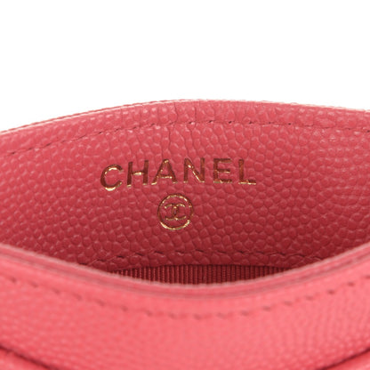 Chanel Caviar Quilted Card Holder Dark Pink 7 of 8