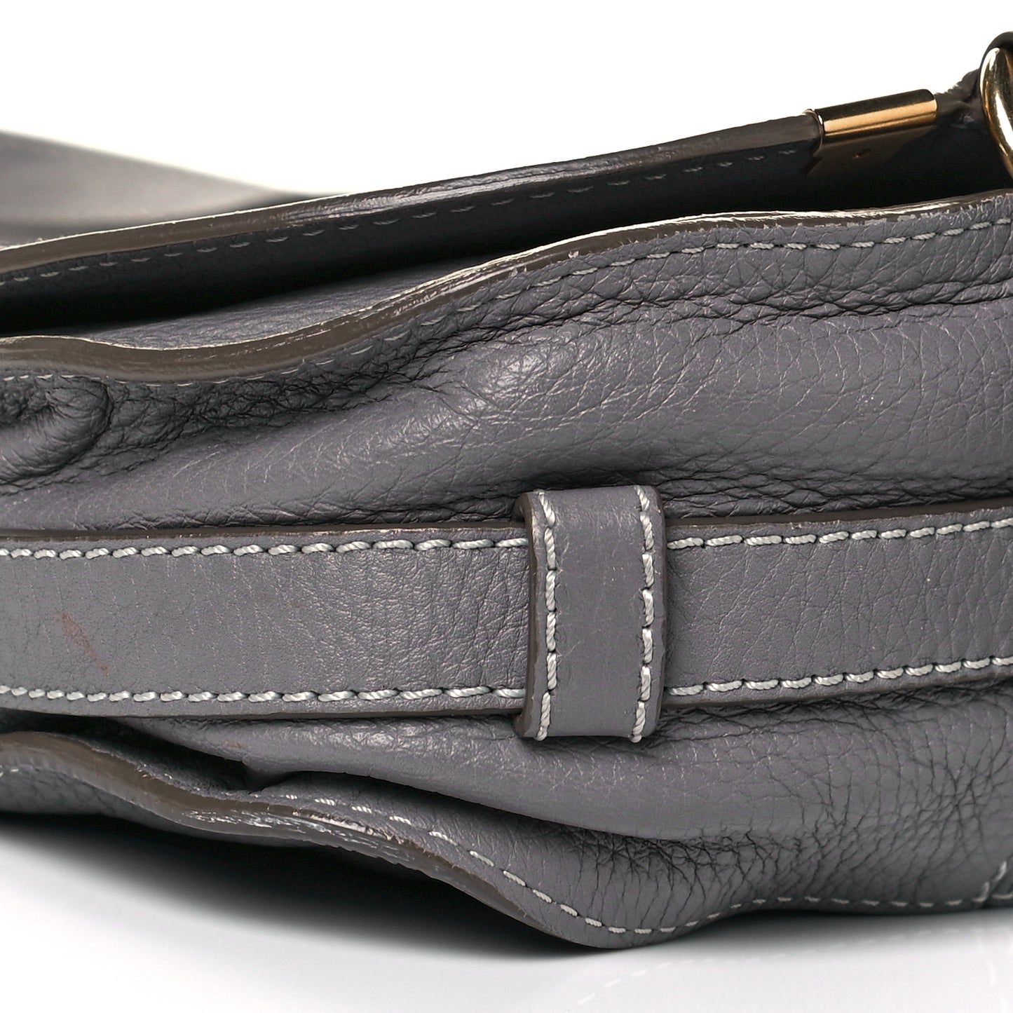 Calfskin Mini Marcie Round Crossbody Bag Cashmere Grey