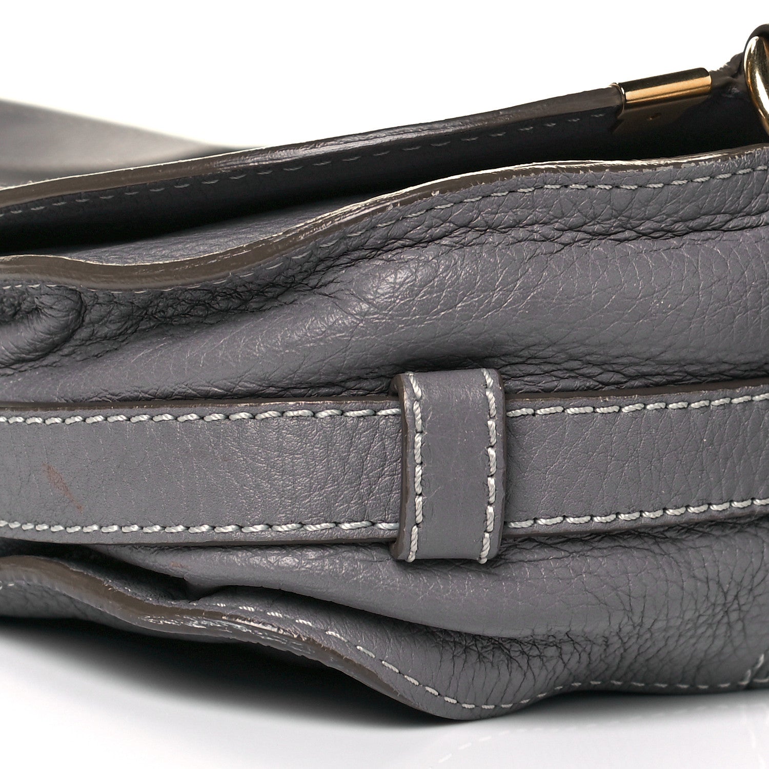 Chloe Calfskin Mini Marcie Round Crossbody Bag Cashmere Grey 8 of 13