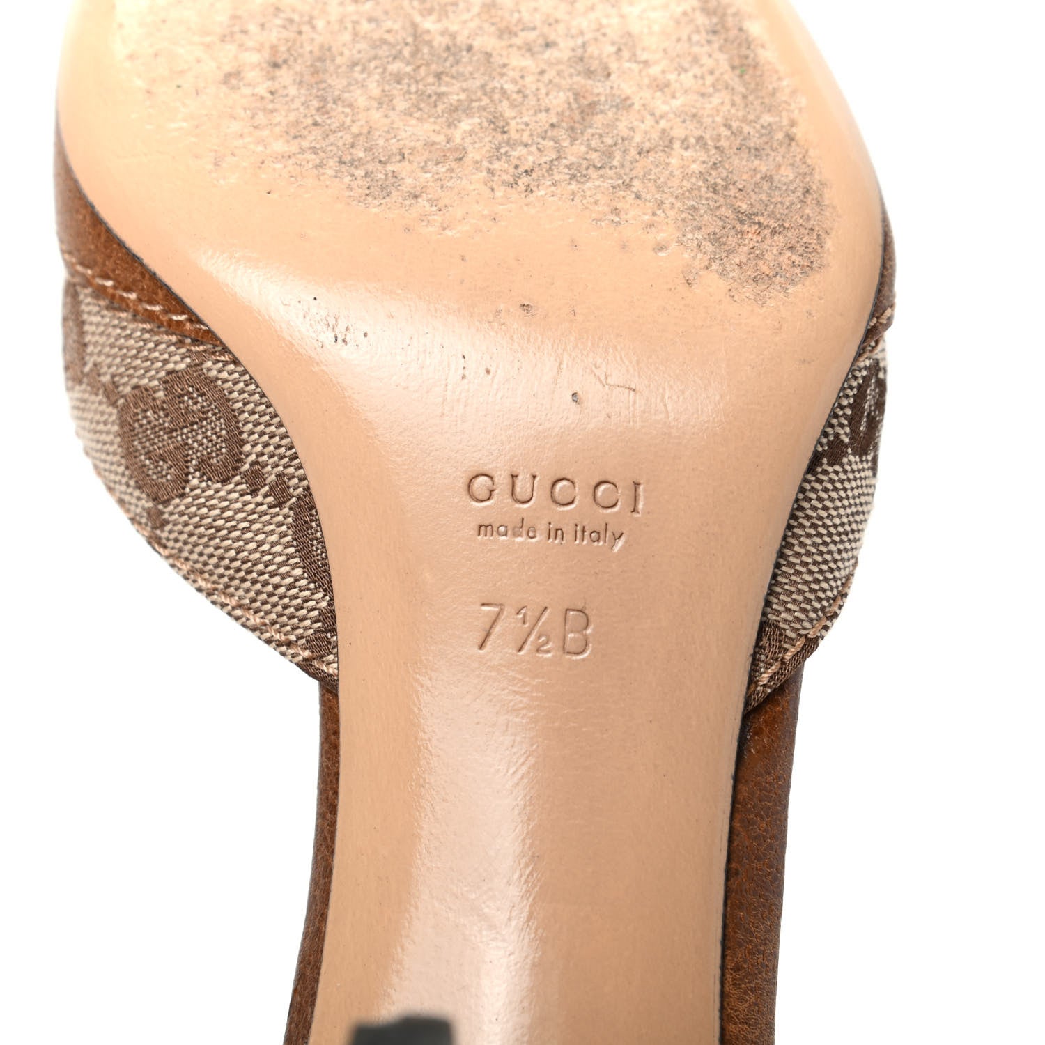 Gucci Monogram GG Horsebit Mules 7.5 Brown 7 of 9
