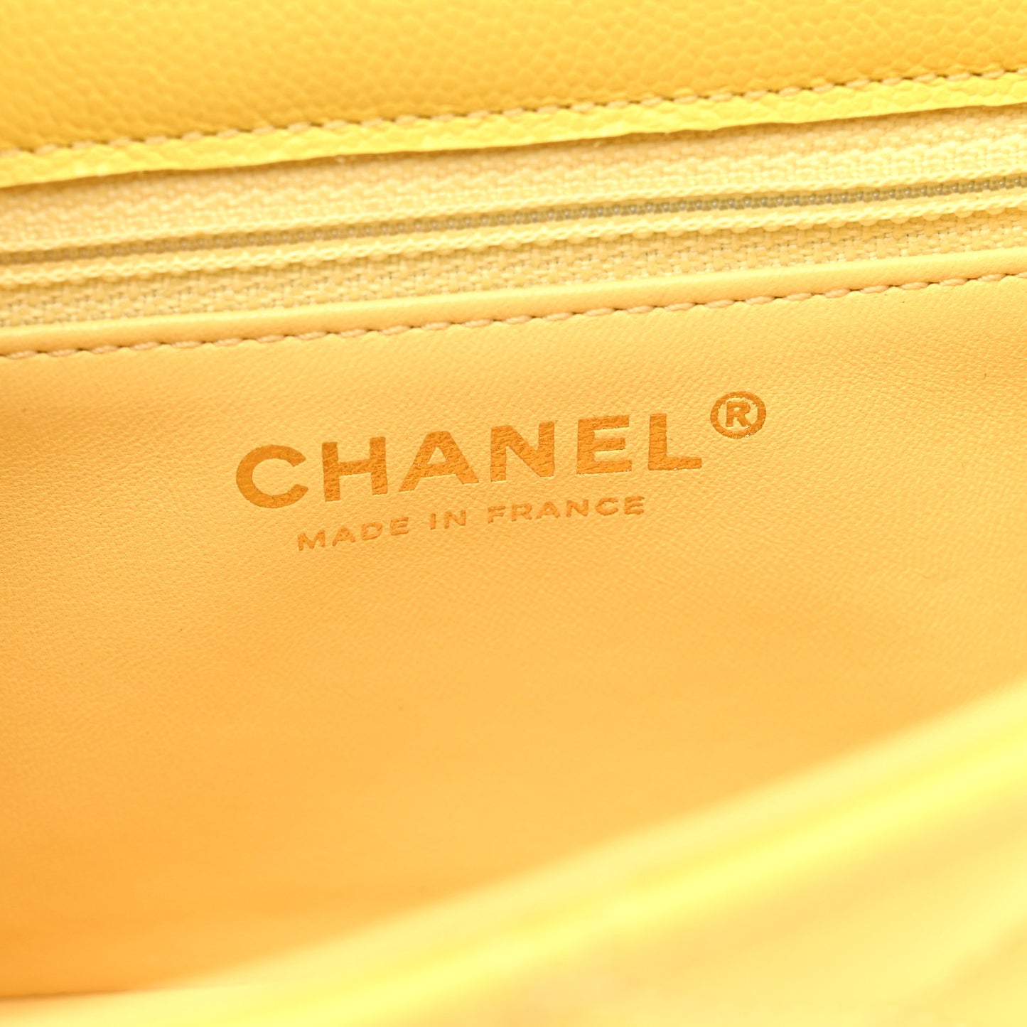 Caviar Quilted Mini Sweet Classic Flap Yellow
