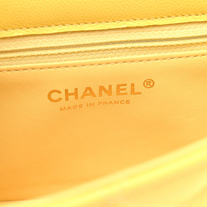 Chanel Caviar Quilted Mini Sweet Classic Flap Yellow 6 of 11