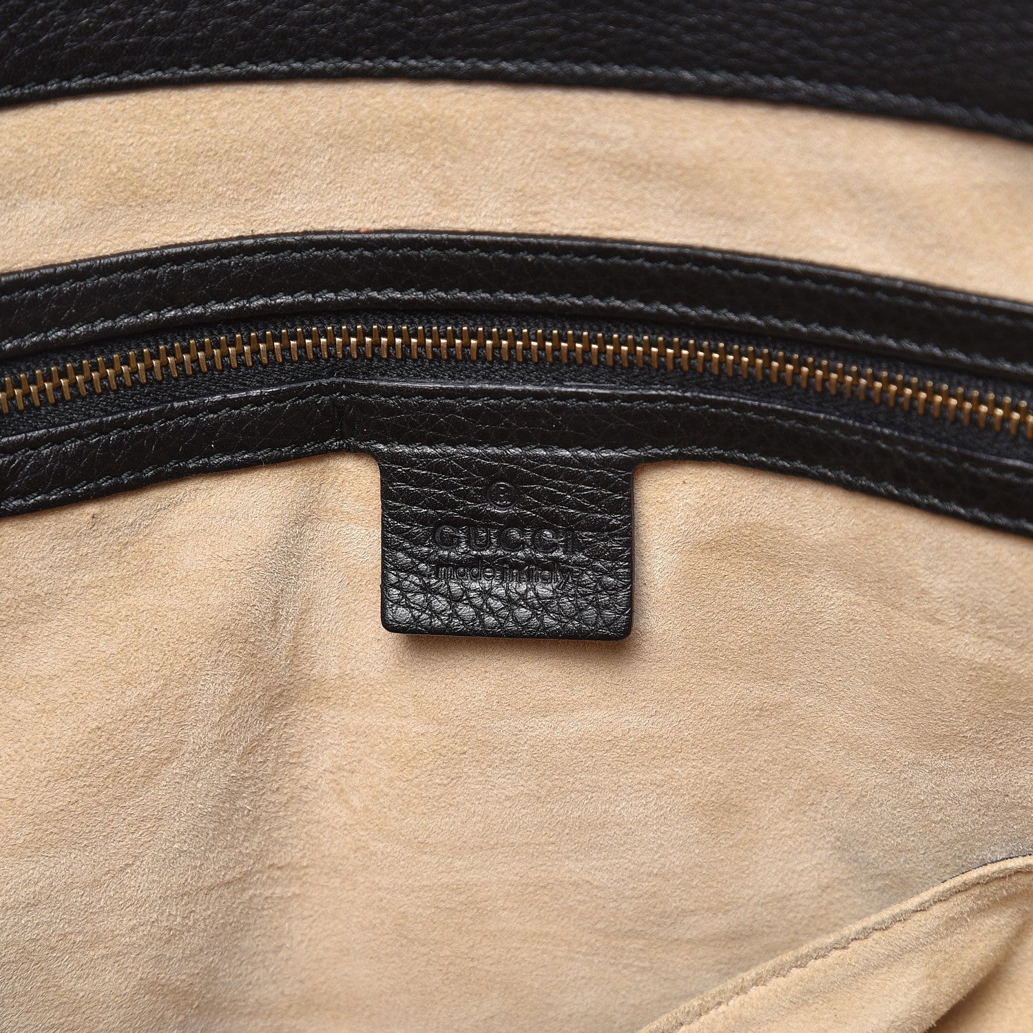 Gucci Pebbled Calfskin Medium 1973 Top Handle Satchel Black 6 of 11