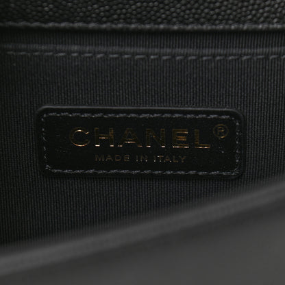 Chanel Caviar Chevron Quilted Small Boy Flap Black 7 of 11