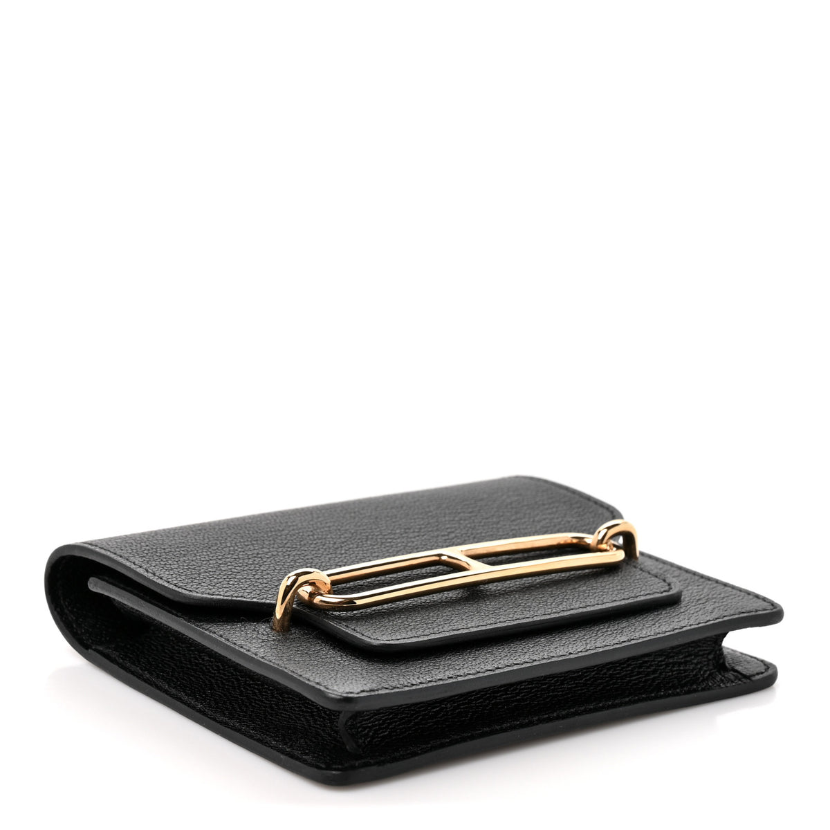 Hermes Chevre Mysore Roulis Slim Wallet Black 4 of 7