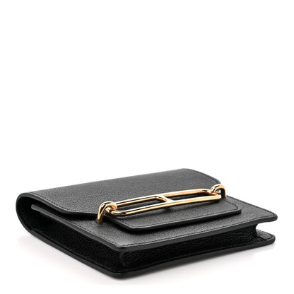 Hermes Chevre Mysore Roulis Slim Wallet Black 4 of 7