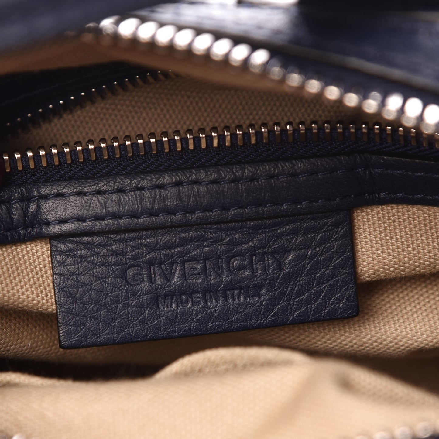 Waxed Calfskin Micro Nightingale Navy