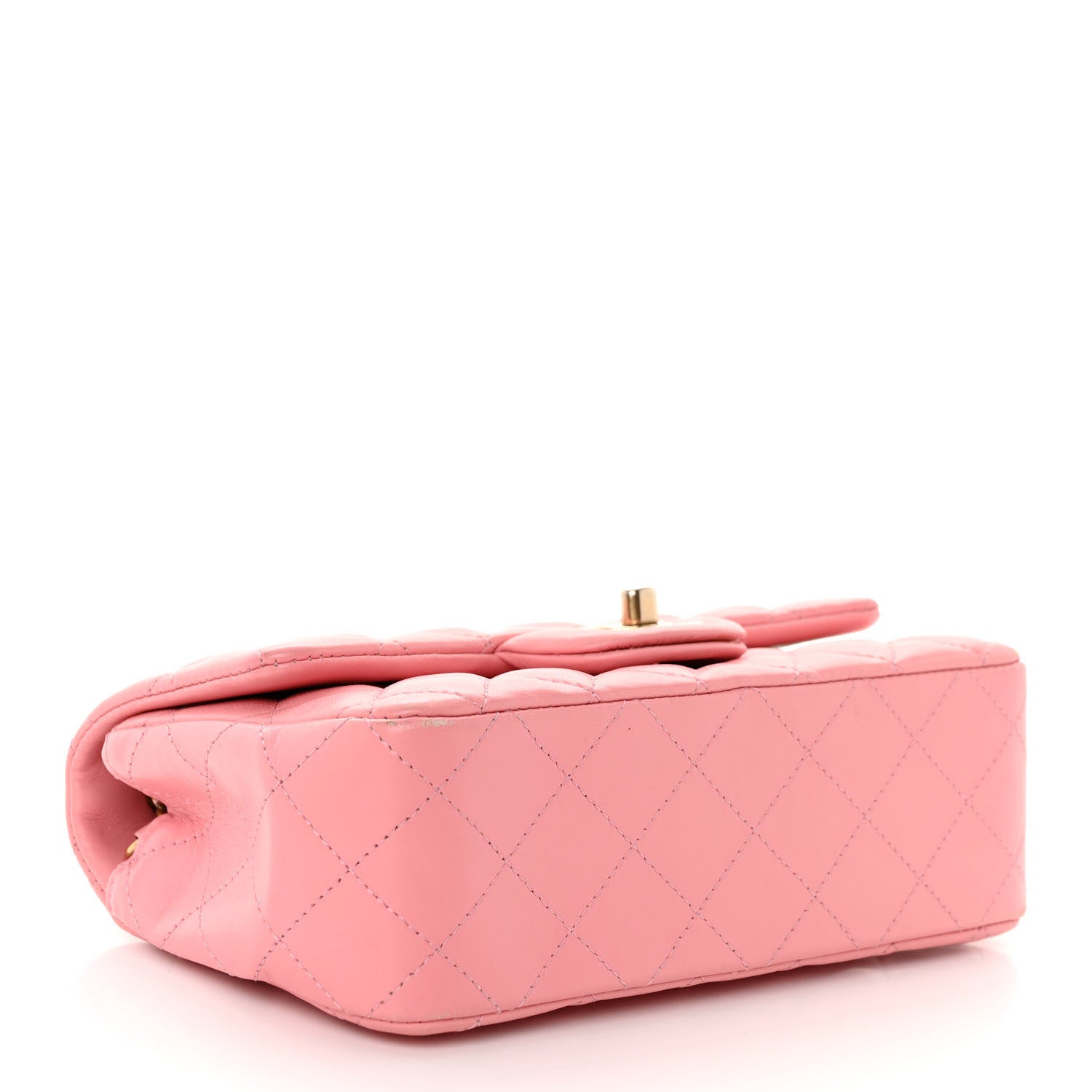 Chanel Lambskin Quilted Mini Rectangular Flap Pink 4 of 13