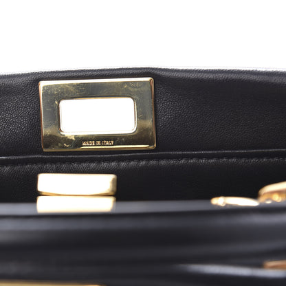 Fendi Nappa Mini Peekaboo Iconic Satchel Black 9 of 10