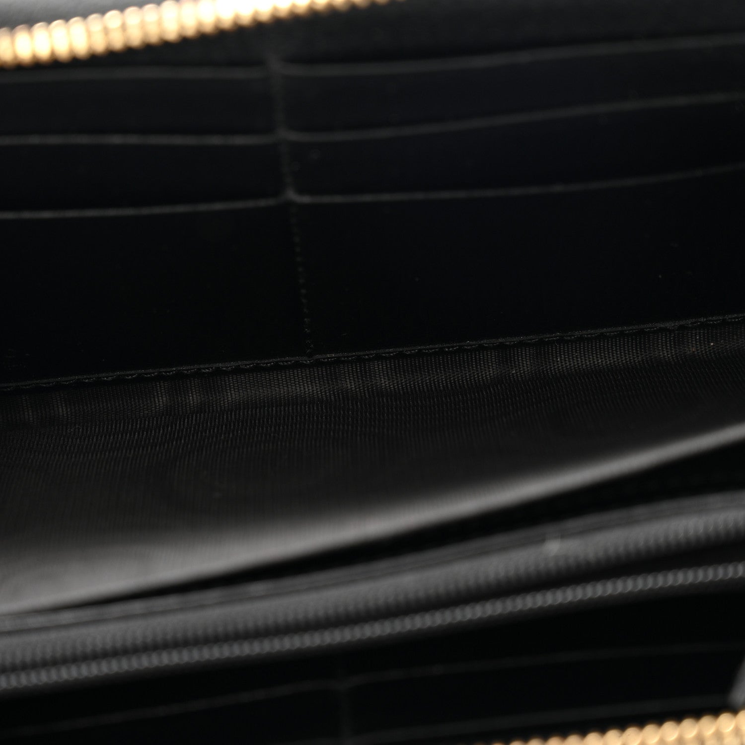 Gucci Dollar Calfskin GG Supreme Monogram GG Marmont Zip Around Wallet Black Beige Ebony 5 of 14