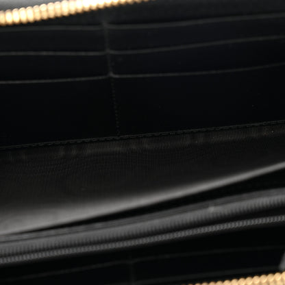 Gucci Dollar Calfskin GG Supreme Monogram GG Marmont Zip Around Wallet Black Beige Ebony 5 of 14