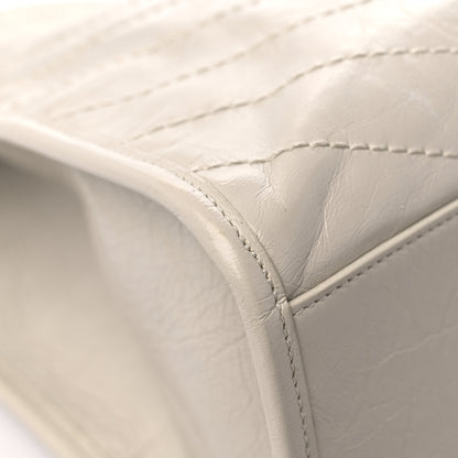 Saint Laurent Crinkled Calfskin Matelasse Monogram Large Niki Shopper Tote Cream Soft 10 of 17