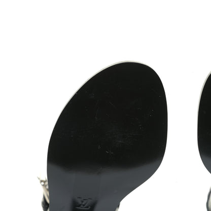 Louis Vuitton Calfskin Monogram Passenger Sandals 39 Black 7 of 14