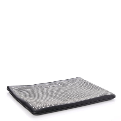 Saint Laurent Calfskin Studded Letters Zipped Clutch Black 4 of 7