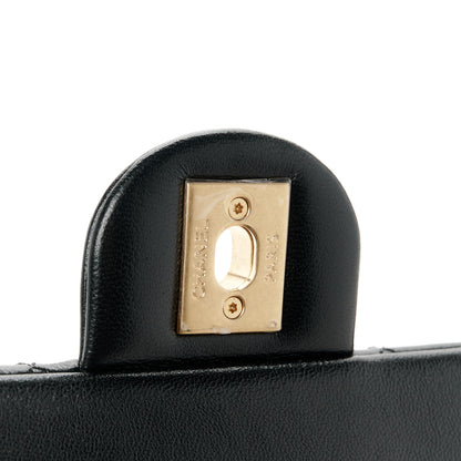Chanel Shiny Lambskin Quilted Pearl Twist Mini Square Flap Black 7 of 15
