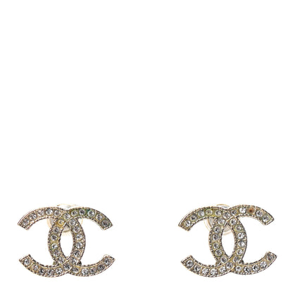Chanel Crystal CC Earrings Silver 1 of 5