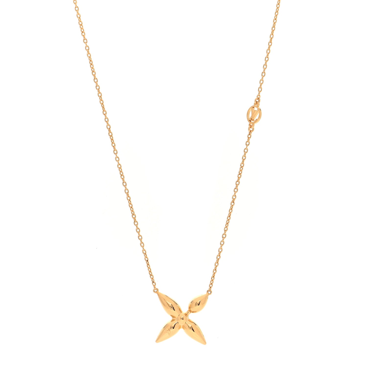 Louis Vuitton Metal Louisette Necklace Gold 1 of 4