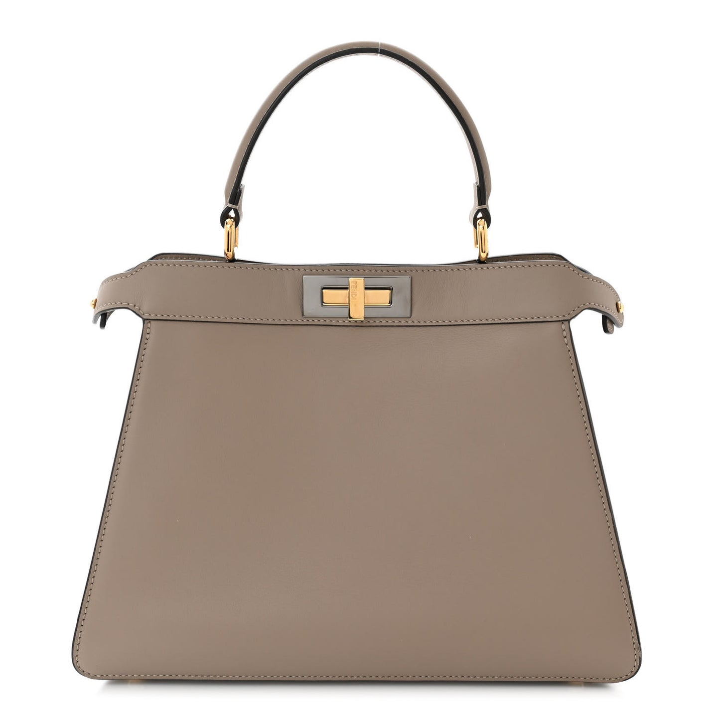 Vitello Seta Chenille FF Medium Peekaboo I SEE U Satchel Tortora Nuvola