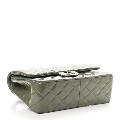 Chanel Patent Quilted Jumbo Double Flap Light Green 4 of 11