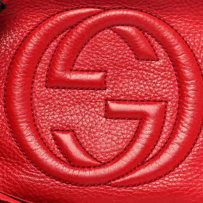 Gucci Pebbled Calfskin Small Soho Disco Bag Tabasco Red 8 of 18