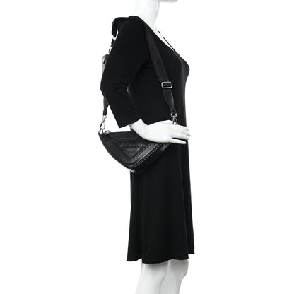 Prada Grace Lux Triangle Shoulder Bag Black 2 of 10
