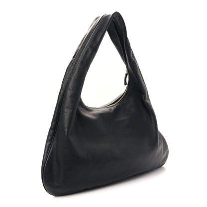 The Row Grained Calfskin Medium Everyday Shoulder Bag Black 3 of 8