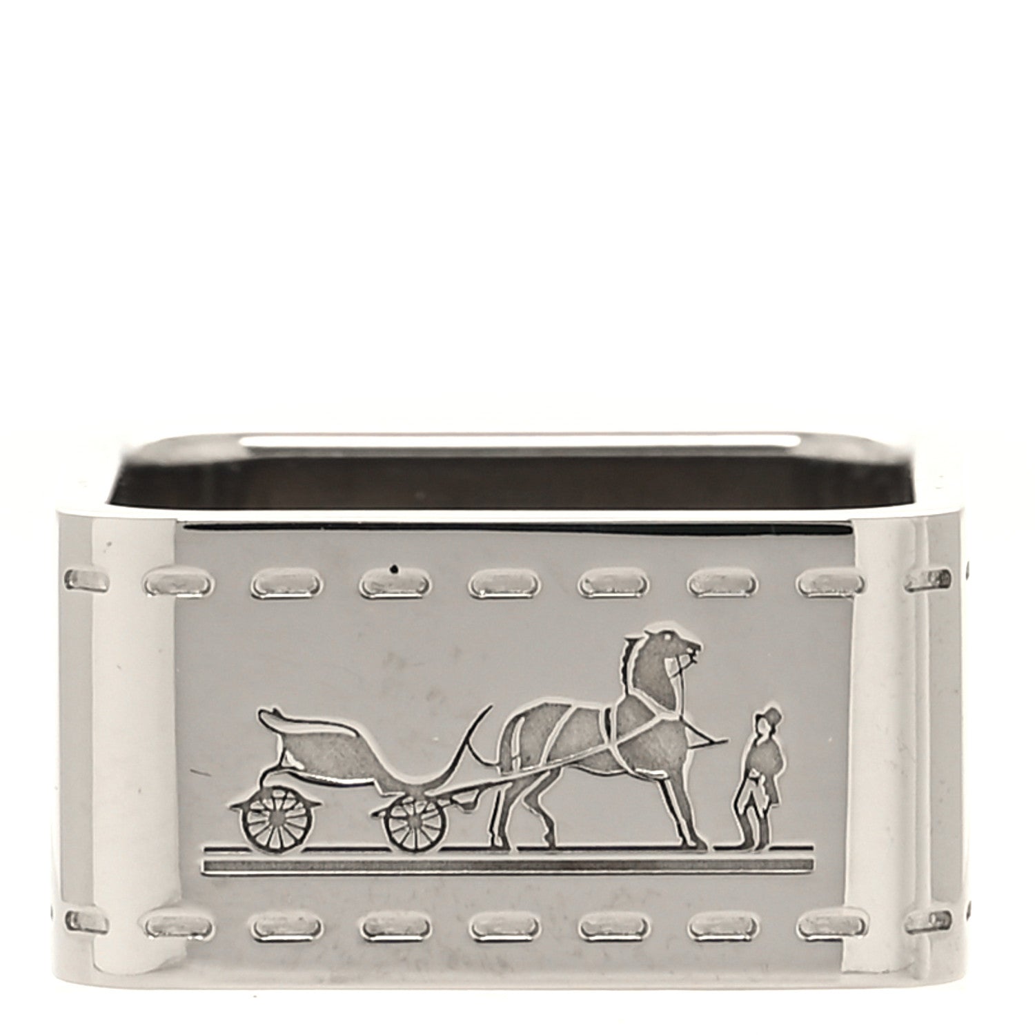 Hermes Palladium Bolduc Scarf Ring 1 of 5