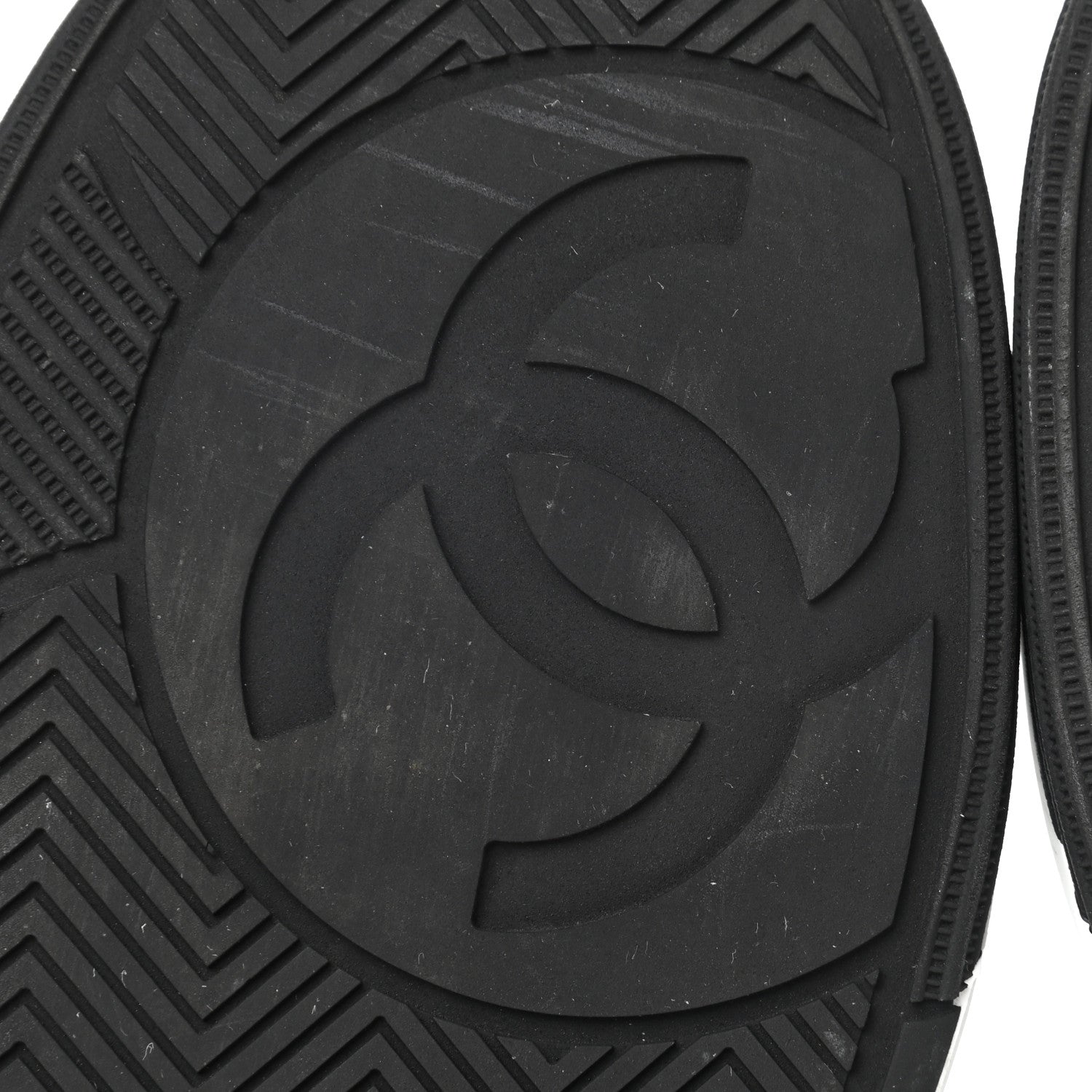 Chanel Fabric Womens Logo Sneakers 39 Black White 9 of 10