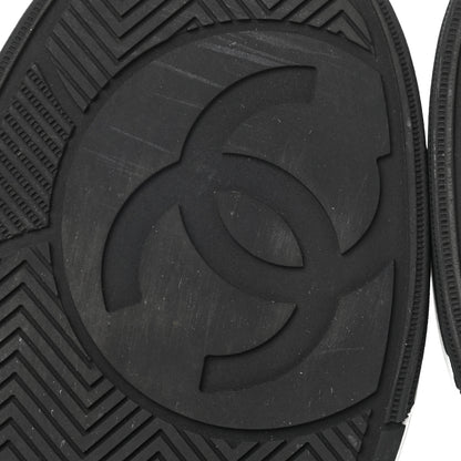 Chanel Fabric Womens Logo Sneakers 39 Black White 9 of 10