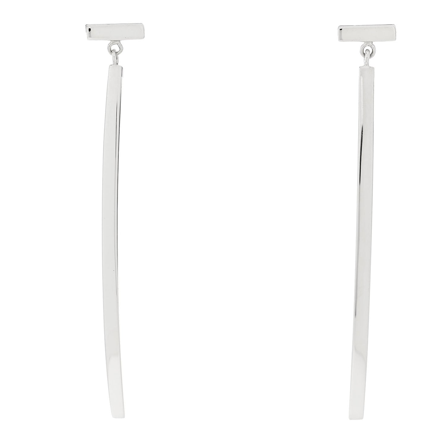 Sterling Silver T Wire Bar Earrings
