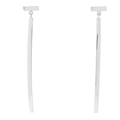 Tiffany Sterling Silver T Wire Bar Earrings 1 of 5