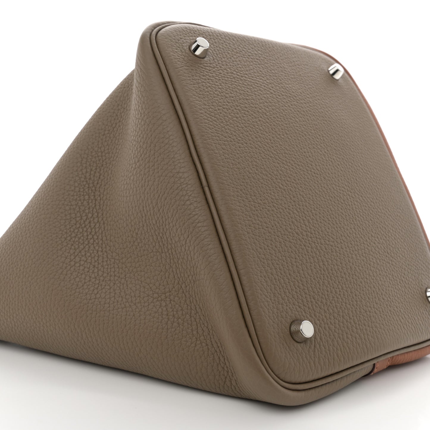 Taurillon Clemence Casaque Picotin Lock 22 Gold Etoupe Nata