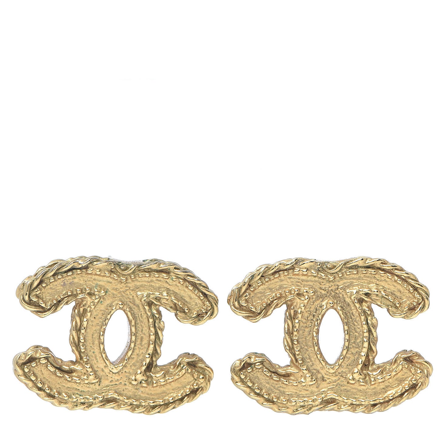 CC Chain Earrings Matte Gold