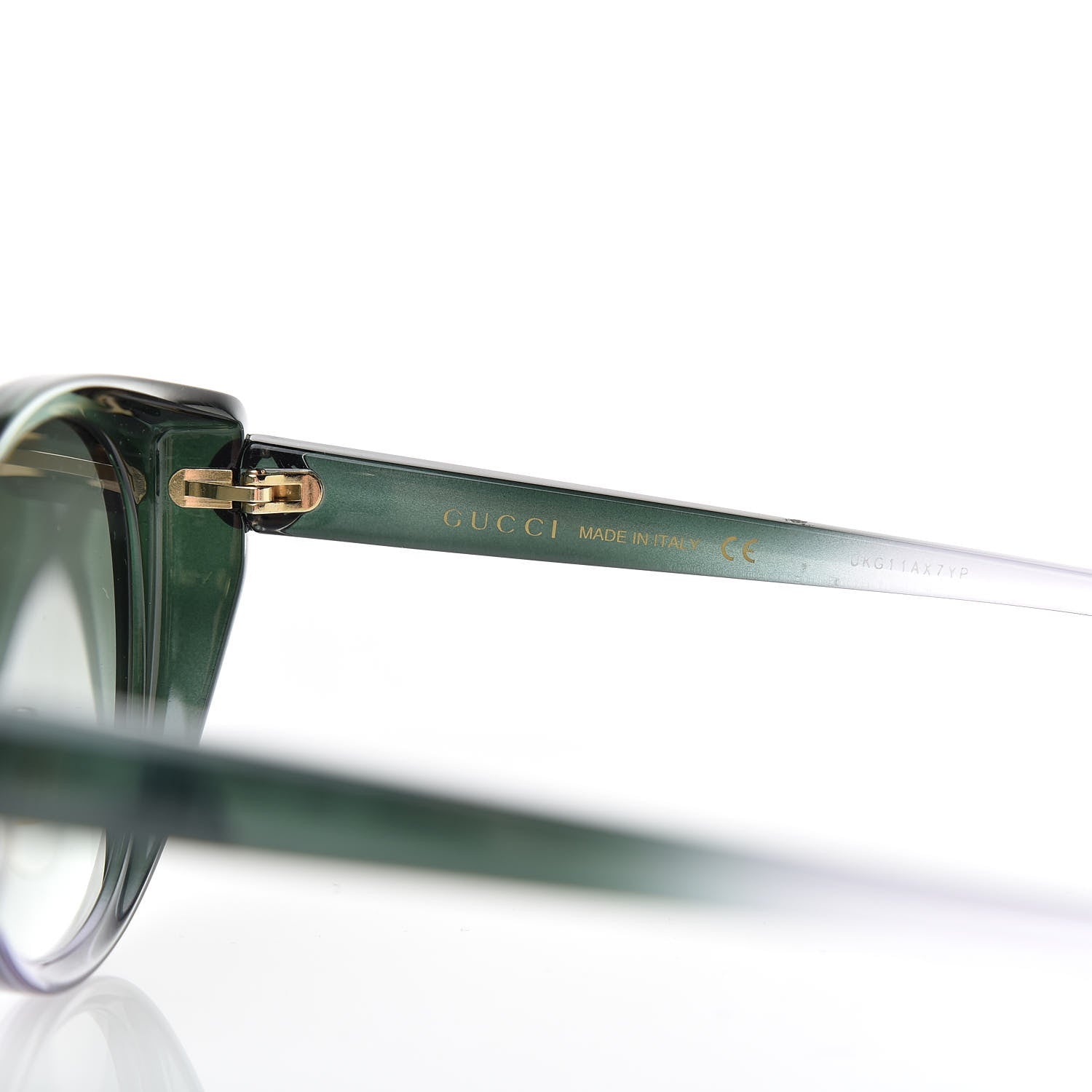 Gucci Acetate Cat Eye GG0369S Sunglasses GG Green 6 of 8
