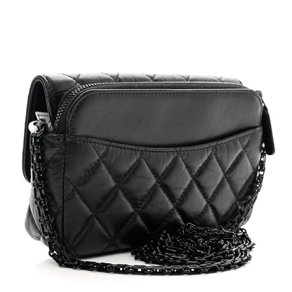 Chanel Aged Calfskin Quilted 2.55 Reissue Phone Holder With Chain So Black 3 of 12