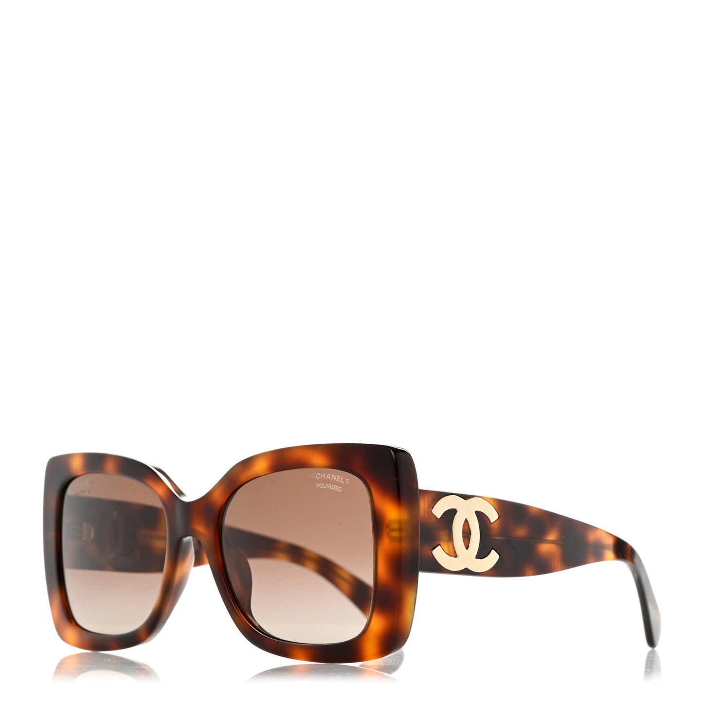 Square Polarized CC Sunglasses 5494-A Tortoise Brown