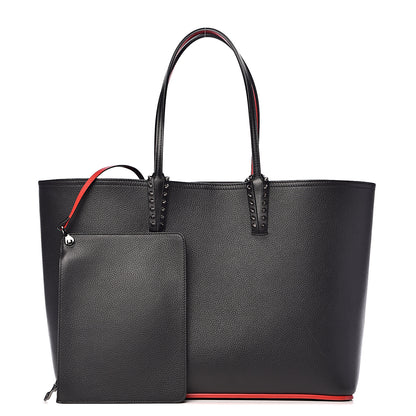 Christian Louboutin Calfskin Spikes East West Cabata Tote Black 1 of 13