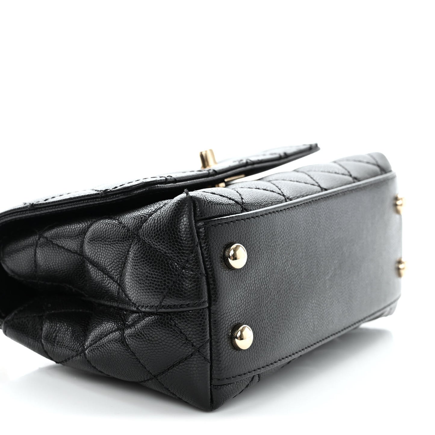 Caviar Quilted Extra Mini Coco Handle Flap Black