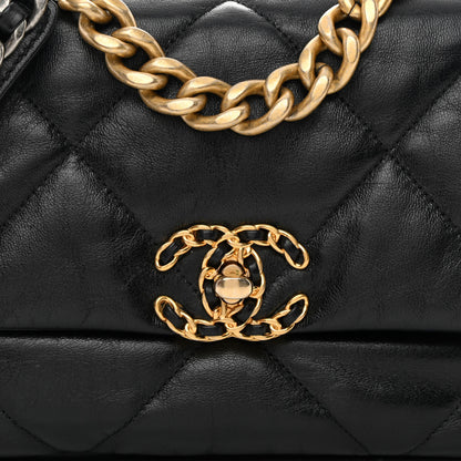 Chanel Goatskin Quilted Medium Chanel 19 Flap Black 8 of 12