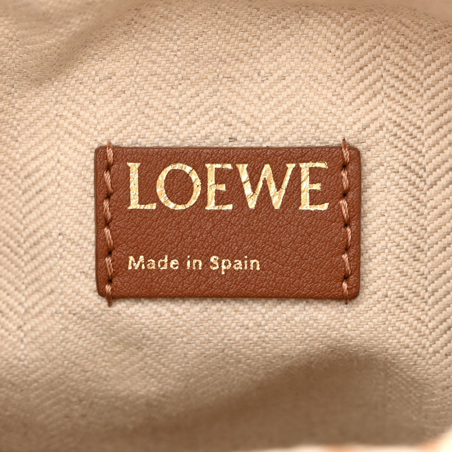 Loewe Jacquard Anagram Calfskin Small Cubi Bag Tan Pecan 6 of 10