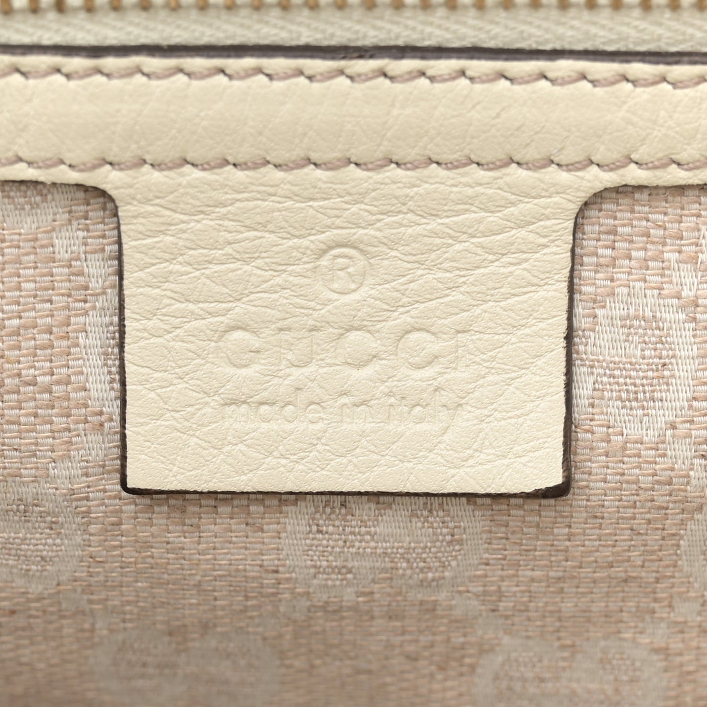 Grained Calfskin Medium Diana Bamboo Top Handle Tote Ivory