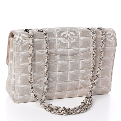 Chanel Nylon Medium Travel Flap Light Beige 4 of 16