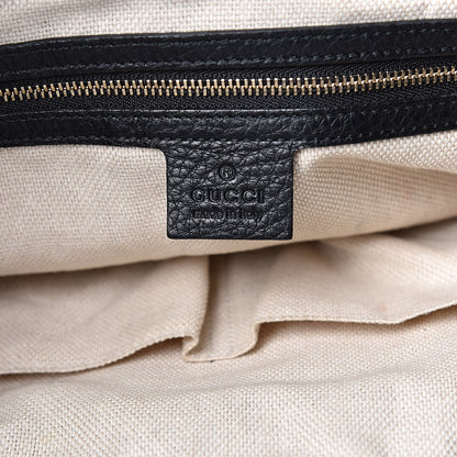 Gucci Pebbled Calfskin Large Soho Chain Shoulder Bag Black 6 of 10
